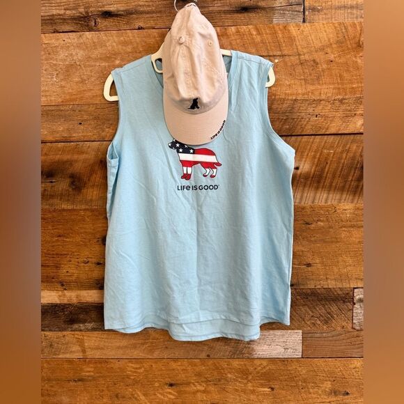 Life is Good Bundle Tank t and baseball cap both new - Picture 1 of 16